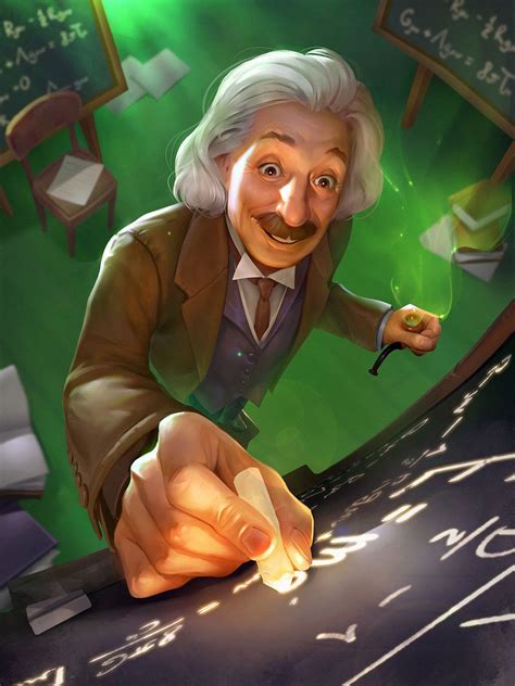 Albert Einstein For Stemepic Heroes Character Illustration