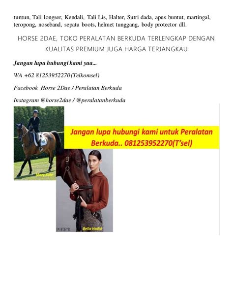 Wa 081253952270 Toko Peralatan Berkuda Di Jakartaperalatan Kuda Polo