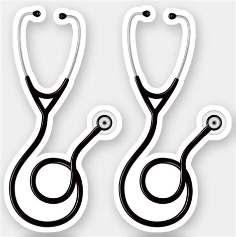 Stethoscope Set Of Two Sticker In 2021 Stickers Design