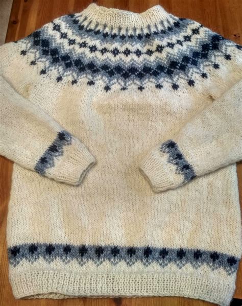Lopapeysa Hand Knitted Icelandic Wool Etsy
