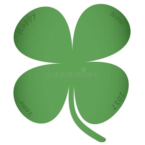 Happy Four Leaf Clover Stock Illustrations 10491 Happy Four Leaf