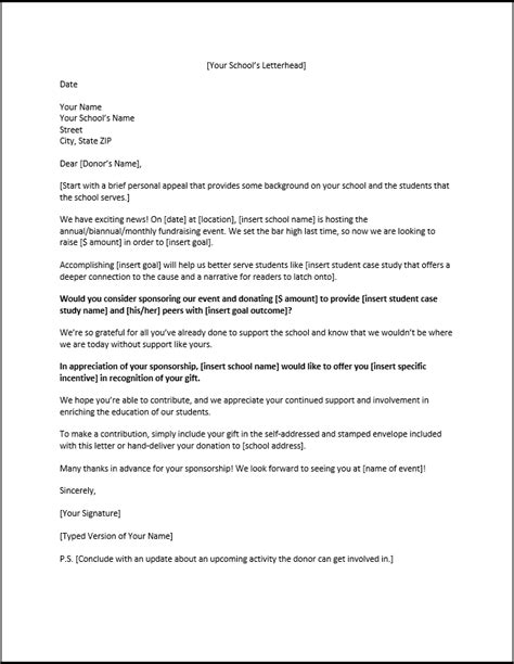 Honor a loved one with a donation in their name. Sponsorship Letters: Write Great Proposals with 12 Templates