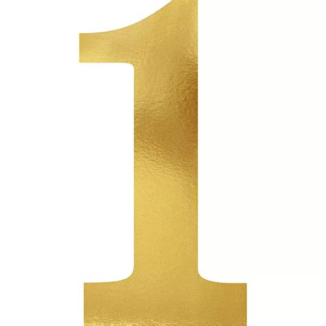 Metallic Gold Number 1 Cutouts 6ct Party City