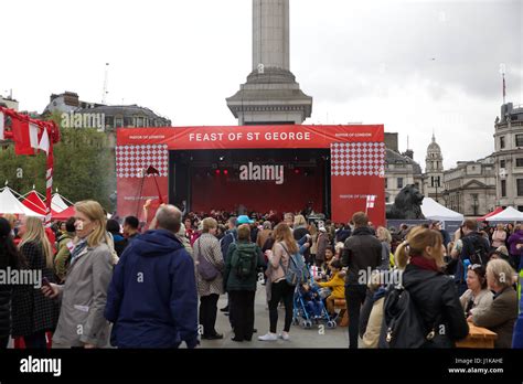 trafalgar square uk 22nd april 2017 the annual feast of st george celebrations took place in