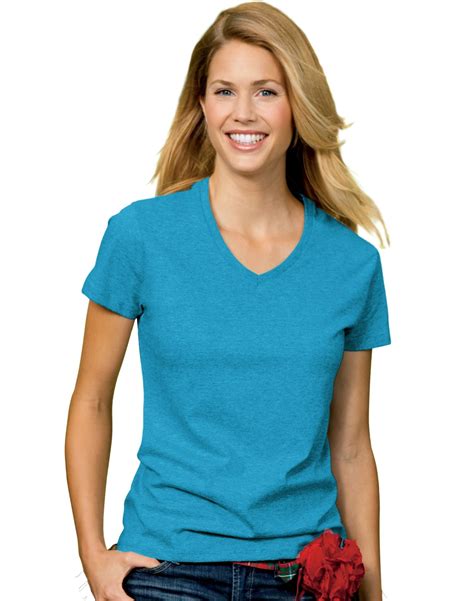 5780 Hanes Relaxed Fit Women S Comfortsoft V Neck T Shirt 5780