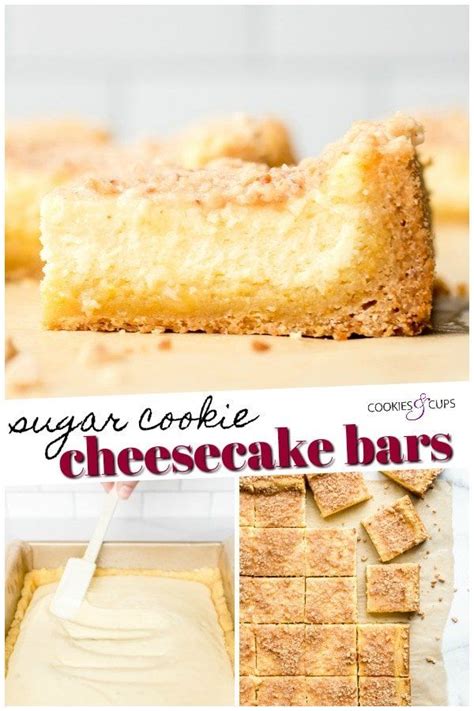 Sugar Cookie Cheesecake Bars Are Creamy Cheesecake On Top Of A Sugar