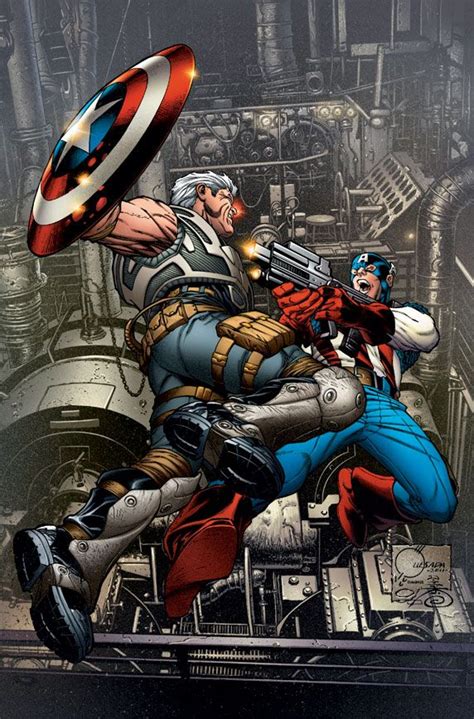 Cable Vs Captain America By Joe Quesada Marvel Comics