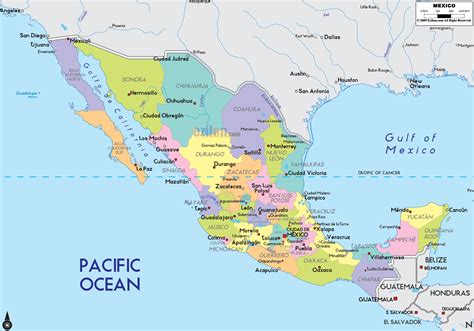 Mapa Rep Blica Mexicana Mapas De M Xico Para Descargar E Imprimir