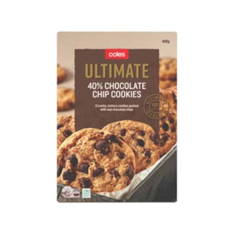 Buy Coles Ultimate Cookies 40 Chocolate Chip 400g Online Worldwide Delivery Australian Food