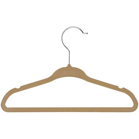 Honey Can Do Tan Velvet Touch Kids Hanger 10pk