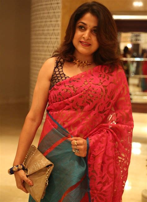 Actress Ramya Krishna Photos In Sleeveless Red Saree 3 Reckon Talk
