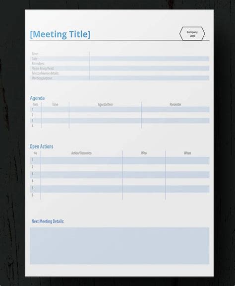 Best Meeting Minutes Template 24 Free Word Pdf