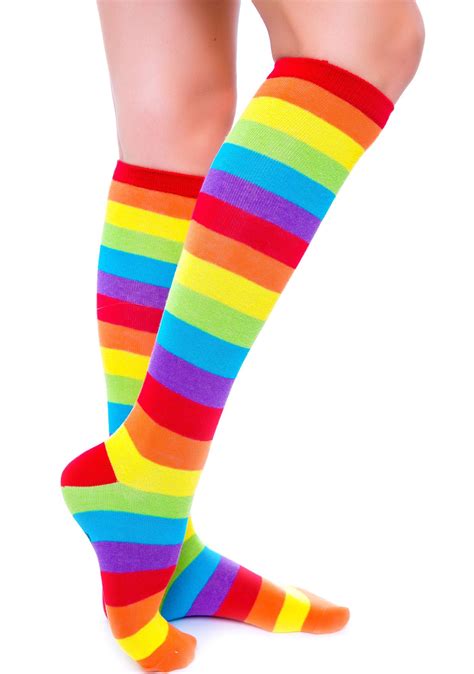 Rainbow Fae Knee High Socks Dolls Kill