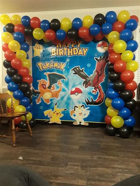 Pokemon Balloon Arch Pokemon Party Decorations Pokemon Birthday