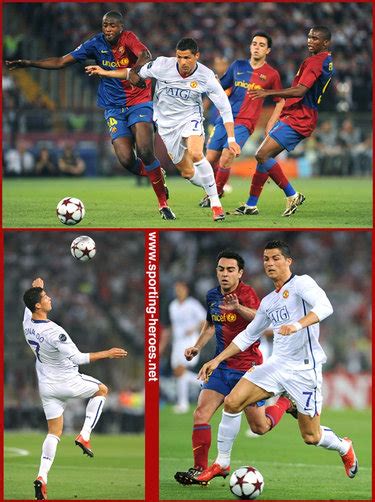 Cristiano Ronaldo Champions League Finals 2008 And 2009 Manchester