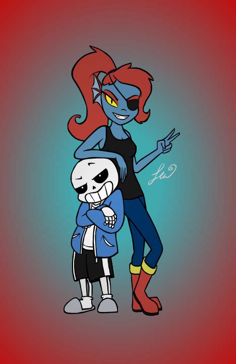Sans And Undyne My Fav Characters From Undertale By Phanty15 On