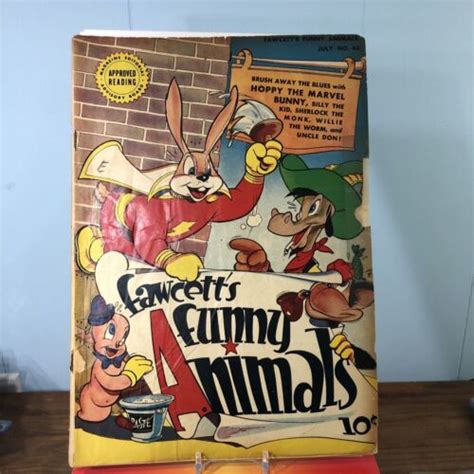 Fawcetts Funny Animals 40 Golden Age 1946 Comic Book Hoppy The Marvel