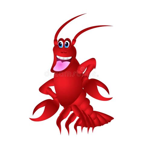 Cute Red Lobster Cartoon Stock Vector Illustration Of Freshness 58953581