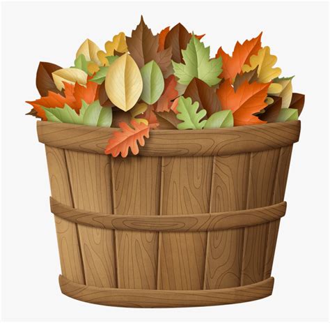 Basket Of Fall Leaves Clip Art Free Transparent Clipart Clipartkey