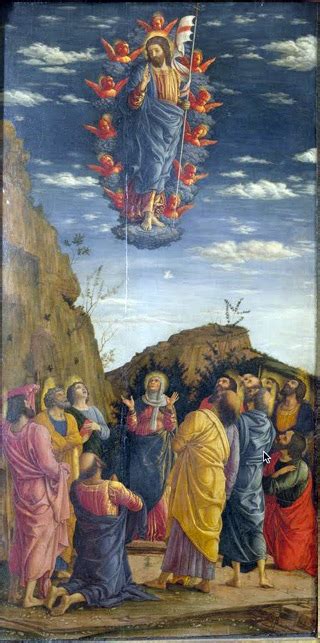 Dans Lascension Du Christ De Mantegna La Représentation Joue Sur La