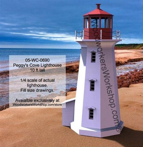 Featured from online woodwork related websites. Peggys Cove Lighthouse Woodworking Plan 10ft tall #buildwoodshelf | Lighthouse woodworking plans ...