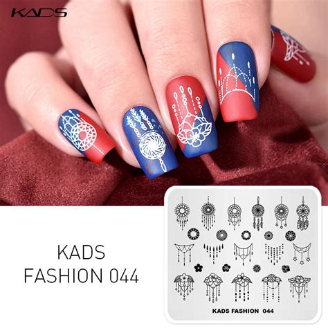 Buy Kads Fashion 044 Nail Art Stamp Template Rectangle Polish Stamping
