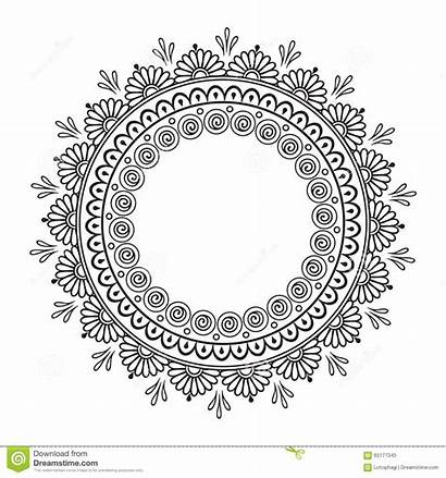 Coloring Pages Indian Mandala Abstract Adults Hand