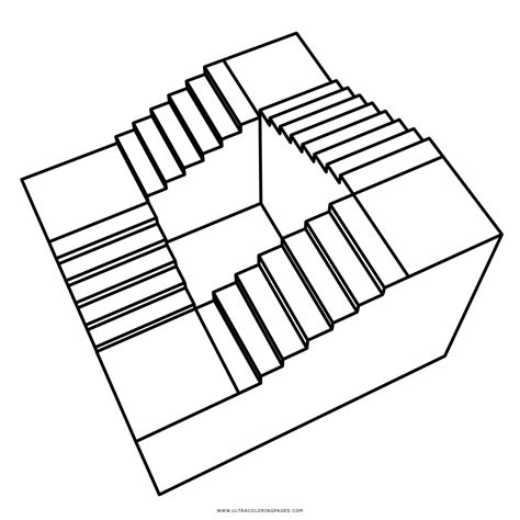 Penrose Treppe Ausmalbilder - Ultra Coloring Pages