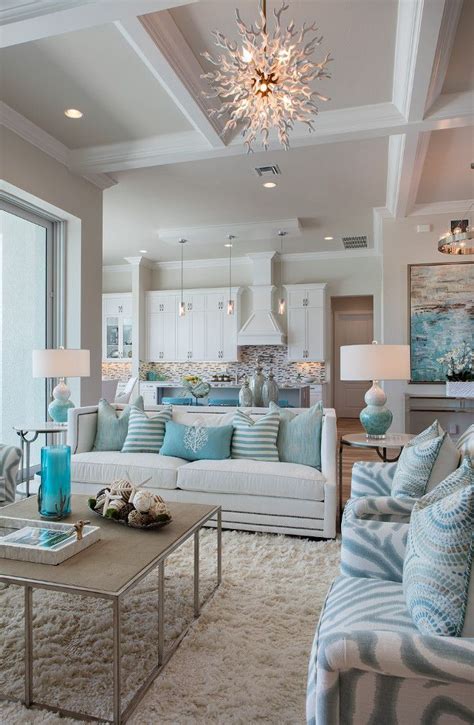 Florida Beach House With Turquoise Interiors Good Living Room Colors
