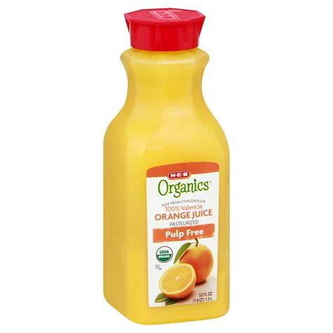 H E B Organics Pulp Free Orange Juice Shop Juice At H E B