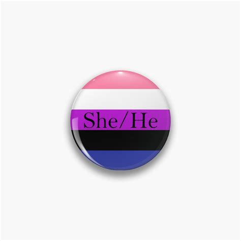 genderfluid flag pronouns pin she he pin for sale by fyleth redbubble