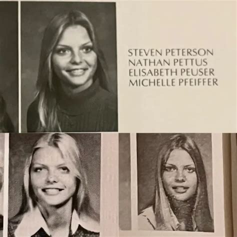 Michelle Pfeiffer High School Yearbook Lot 3 Actress Celebrity 1974 75