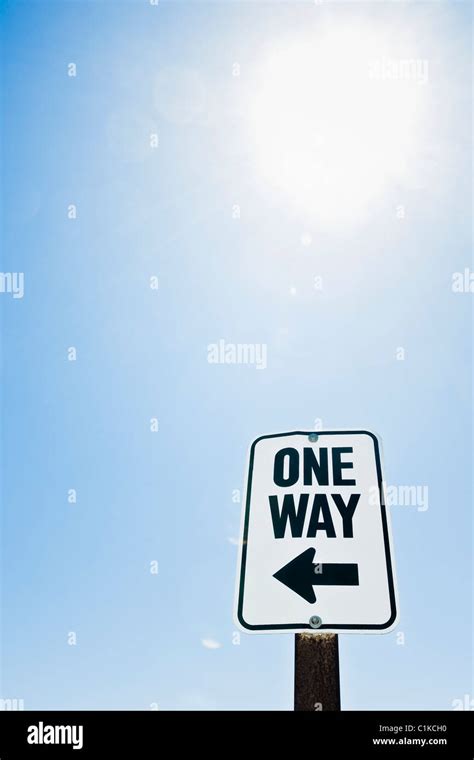 One Way Sign Santa Cruz County California Usa Stock Photo Alamy