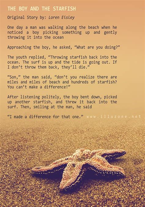 Short Story The Boy And The Starfish Motivational Short Stories