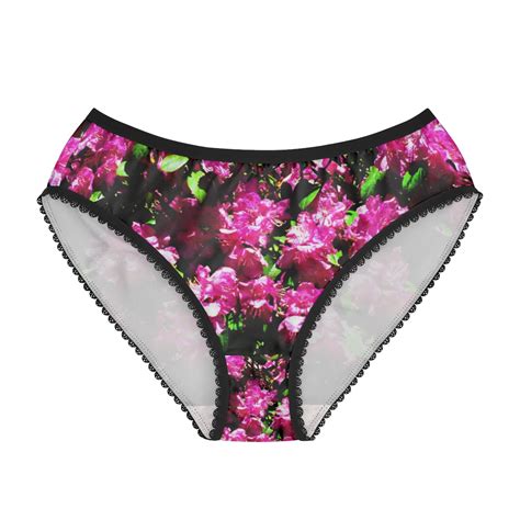Flower Print Pink Panties Womens Fashion Apparel Flower Print T For Her Underwear Briefs