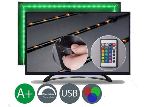 Ta Ma Led Rgb Usb Z Pilotem M Pod Wietlanie Tv L Cena