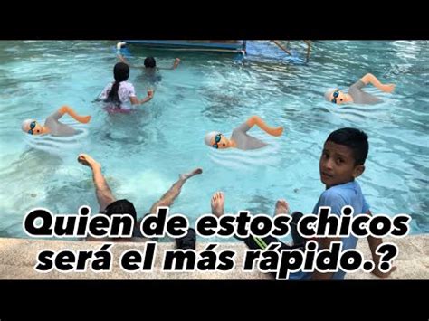 Jugando Carreritas En La Piscina Youtube