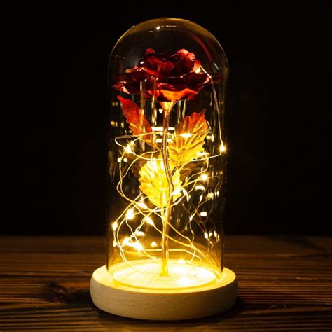 Colorful Artificial Flower Rose T Led Light String Colorful Flower