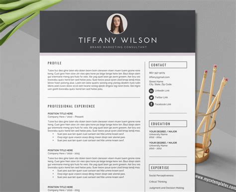 Its purpose is to outline your credentials for an academic or industry simply state why you are applying, why you are interested in the position/school, and your relevant background. Modern CV Template Word, Curriculum Vitae, Professional CV ...