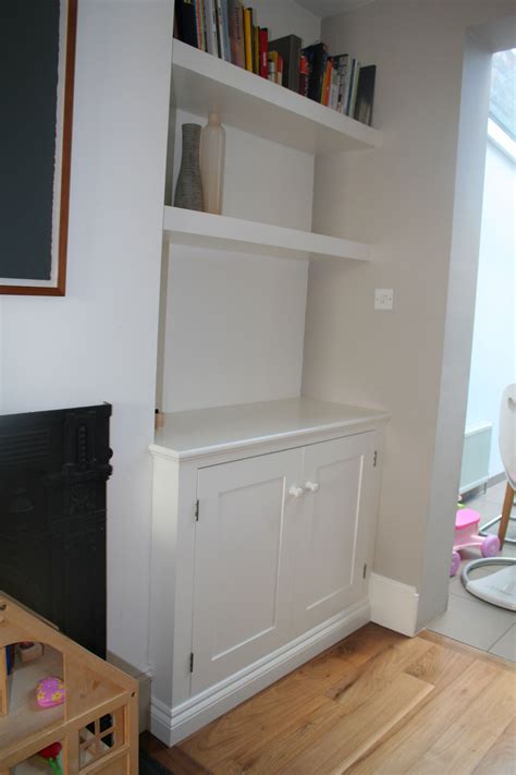 Painted Mdf Alcove Cupboard With Shelves Above Alcove Storage Home