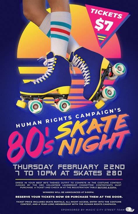 Hrcs 80s Skate Night Flyer Sparkvillage
