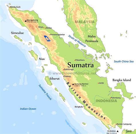 Sumatra On World Map Map Vector