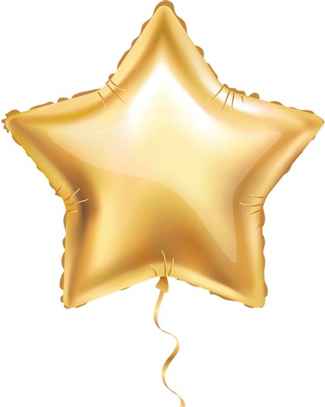 Download Image Of Golden Star Balloon С Днем Рождения Звезда
