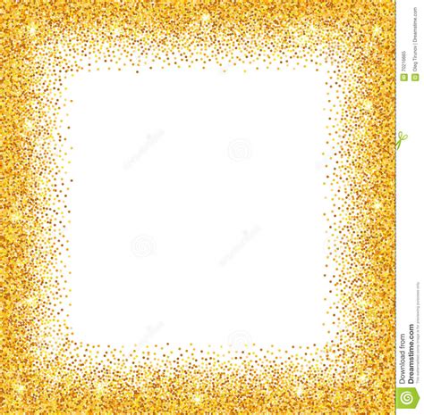 Abstract Golden Frame With Sparkles On White Background Stock Vector