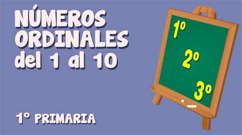 Números Ordinales Del 1 Al 10 Para Niños De Primaria Youtube