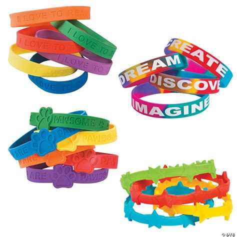 Bulk 96 Pc Rubber Bracelet Assortment