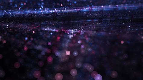 Hd Wallpaper Particle Glow Shine Purple Glitter Dark Texture