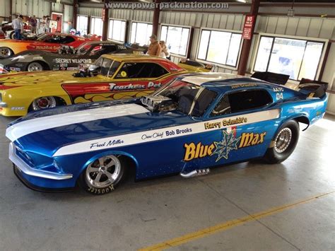 Vintage Funny Cars Blue Max Mustang Funny Car Drag Racing Car