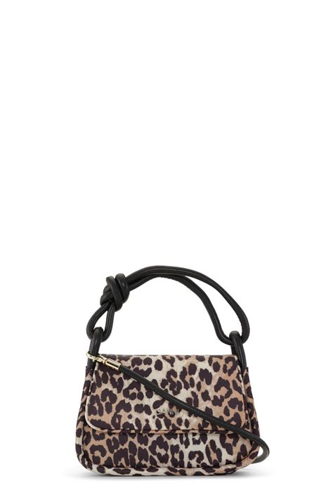 Leopard Knot Flap Over Bag Ganni Ae