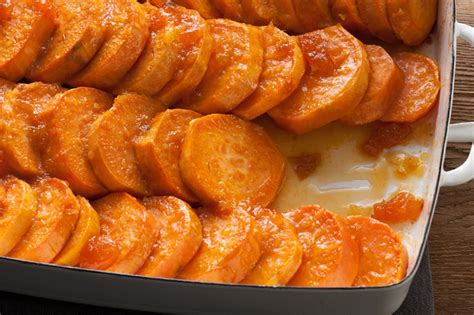 Bake in the oven for about 60 minutes. Ginger Sweet Potatoes Recipe - Chowhound